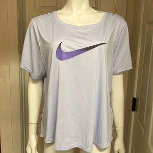 Nike Women's Short Sleeve Tee - Light Purple and Black